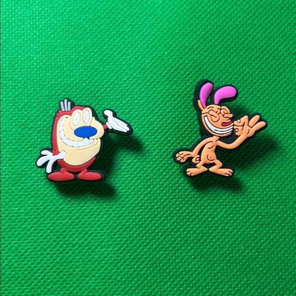 CROCS Other - Set of 2 Ren and Stimpy Show 90’s Croc Charms. Bundle to save more.